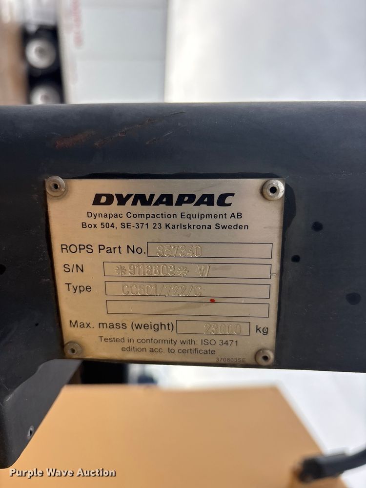 image for item FC2407 2005 Dynapac CC722 double drum vibratory roller