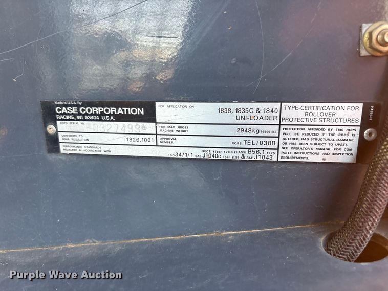 image for item FC2454 2000 Case 1840 skid steer loader