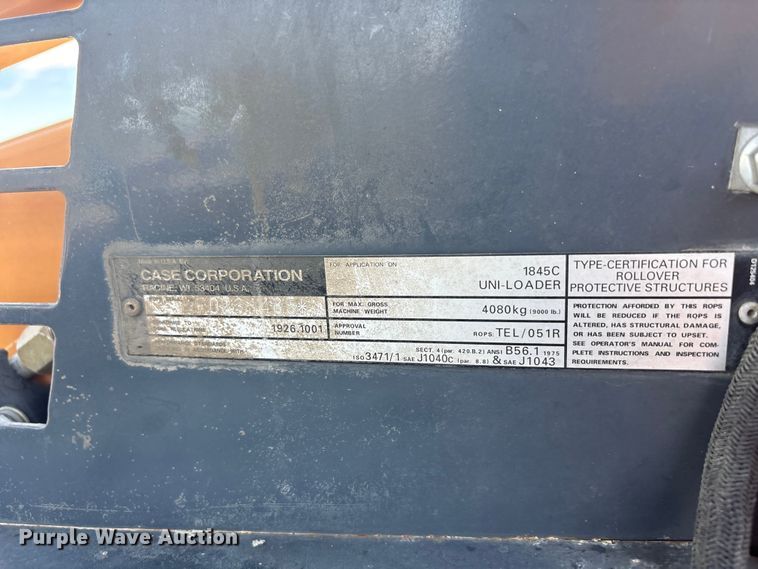 image for item FC2457 1997 Case 1845C skid steer loader