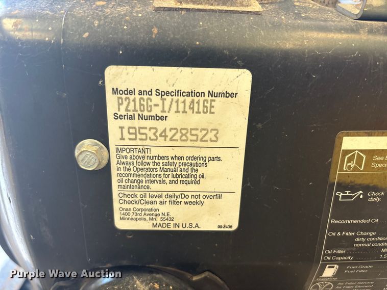 image for item FC2481 1995 Miller Bobcat 225G welder/generator