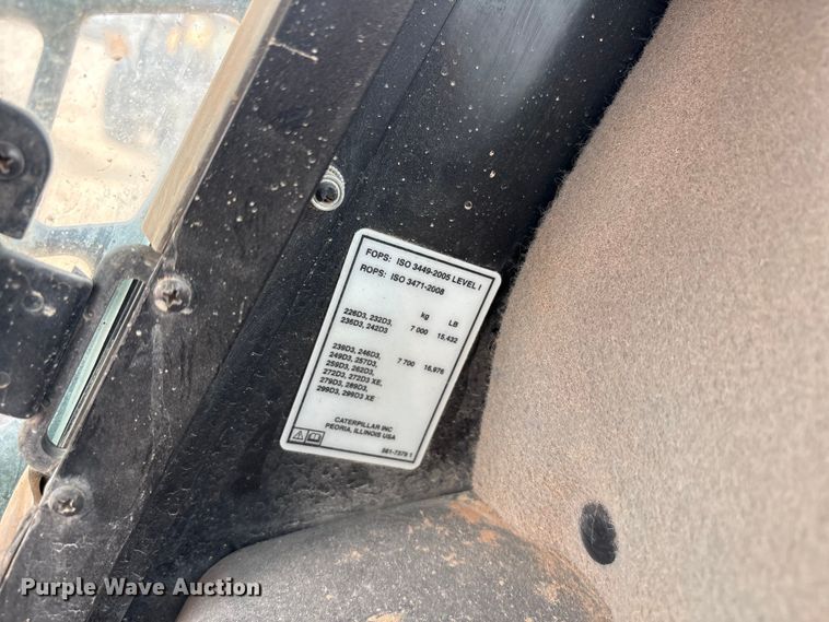 image for item FC2484 2023 Caterpillar 259D3 tracked skid steer loader