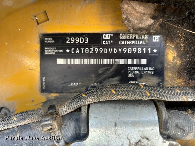 image for item FC2826 2023 Caterpillar 299D3 tracked skid steer loader