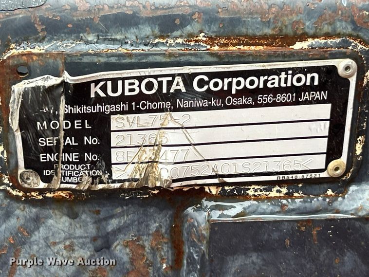 image for item FC2828 2014 Kubota SVL 75-2 tracked skid steer loader