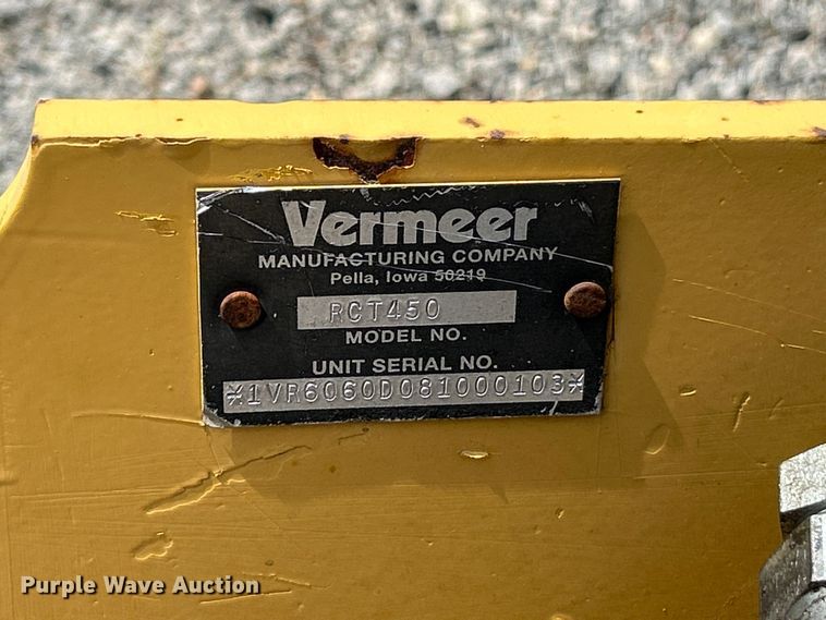 image for item FC2867 2008 Vermeer RCT450 stump grinder attachment