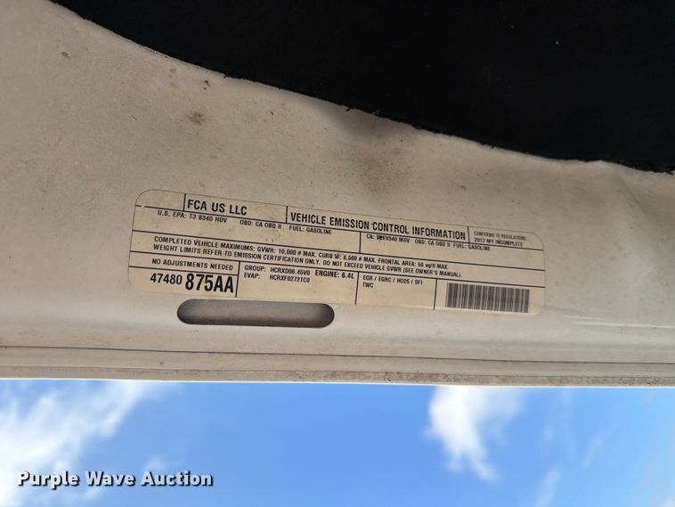 image for item FC3205 2017 RAM 2500 utility bed pickup truck