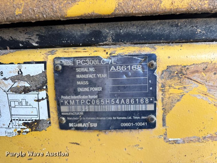 image for item FG0523 2004 Komatsu PC300LC-7L excavator