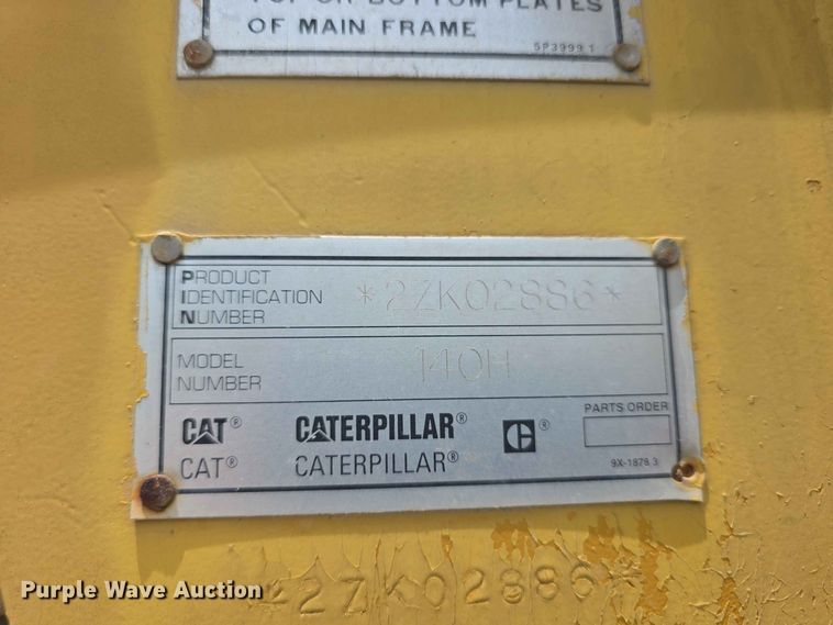 image for item FH6191 1998 Caterpillar 140H motor grader