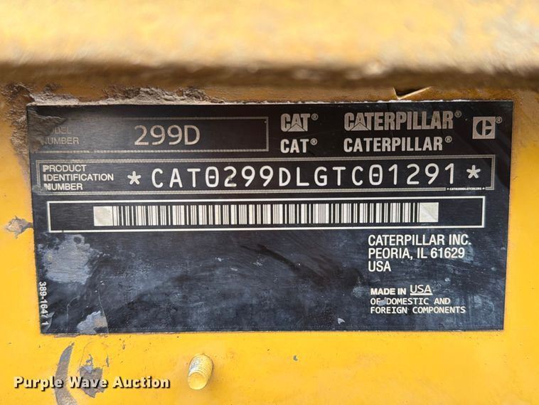 image for item FI0236 2014 Caterpillar 299D tracked skid steer loader