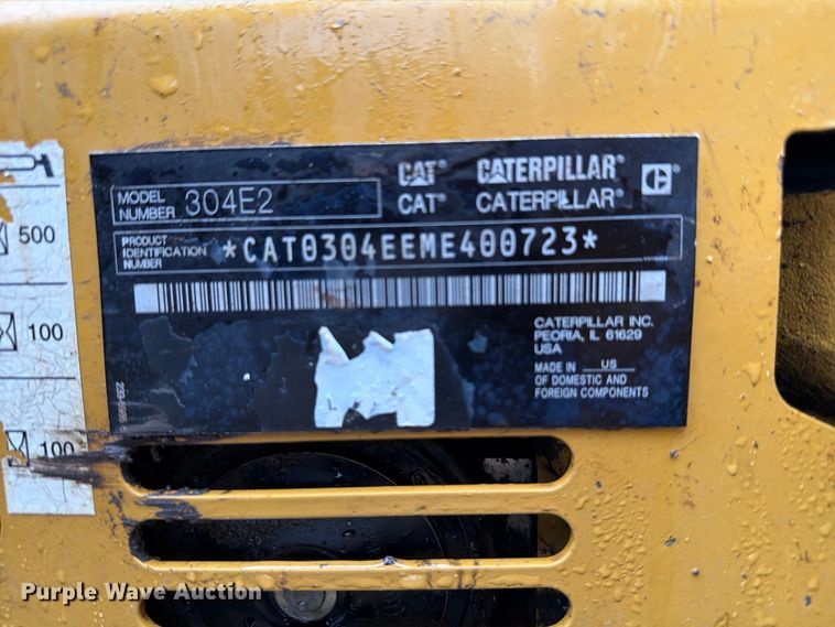 image for item FI0237 2016 Caterpillar 304E2 CR mini excavator