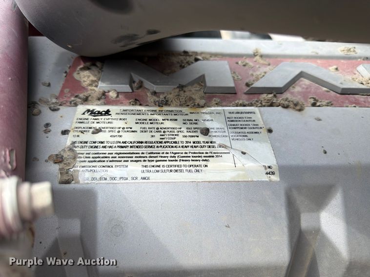 image for item FK3132 2015 Mack GU dump truck
