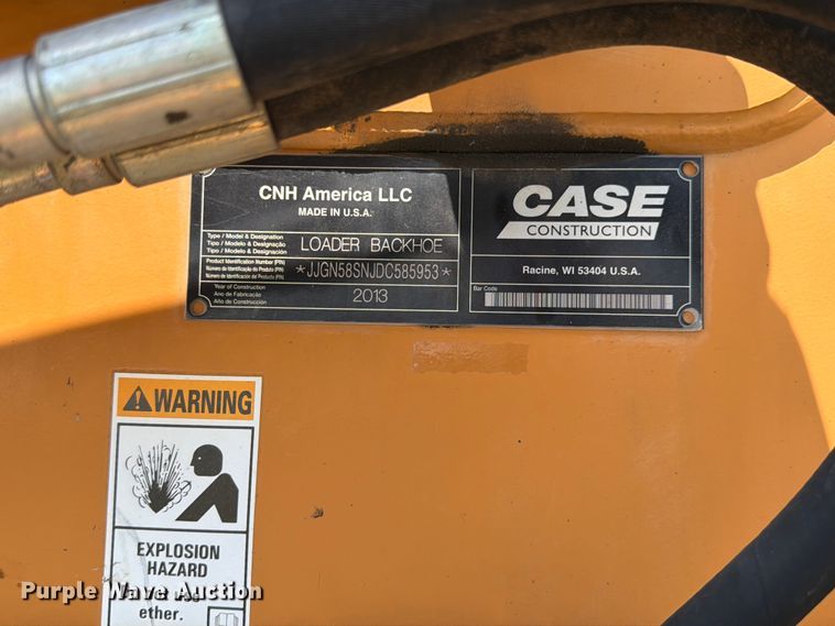 image for item FK4039 2013 Case 580 Super N backhoe