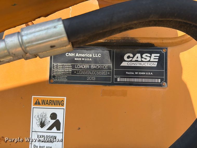 image for item FK4039 2013 Case 580 Super N backhoe