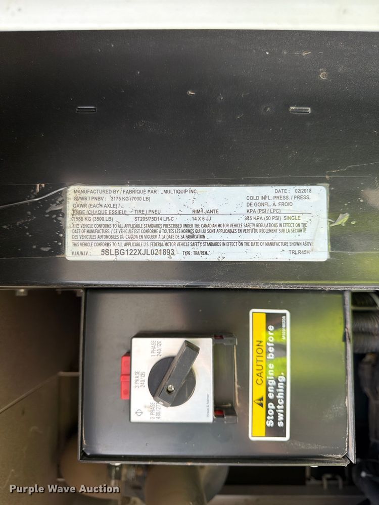 image for item FM7559 2018 Multiquip DH-04801 generator