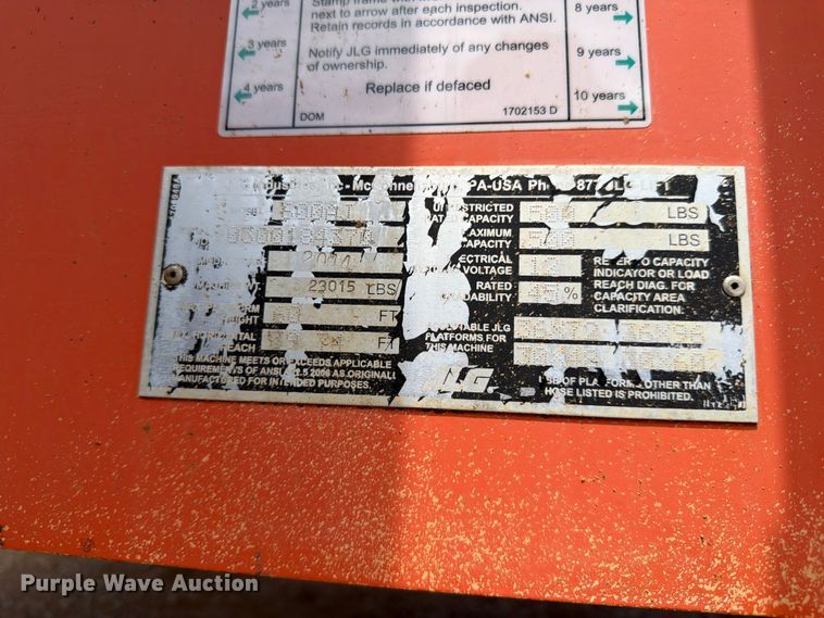 image for item FN2007 2014 JLG 600AJ boom lift