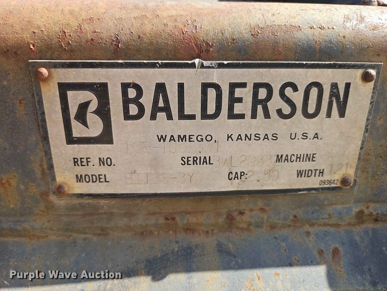 image for item FN5725 Balderson BIT36-3YQ side dump bucket