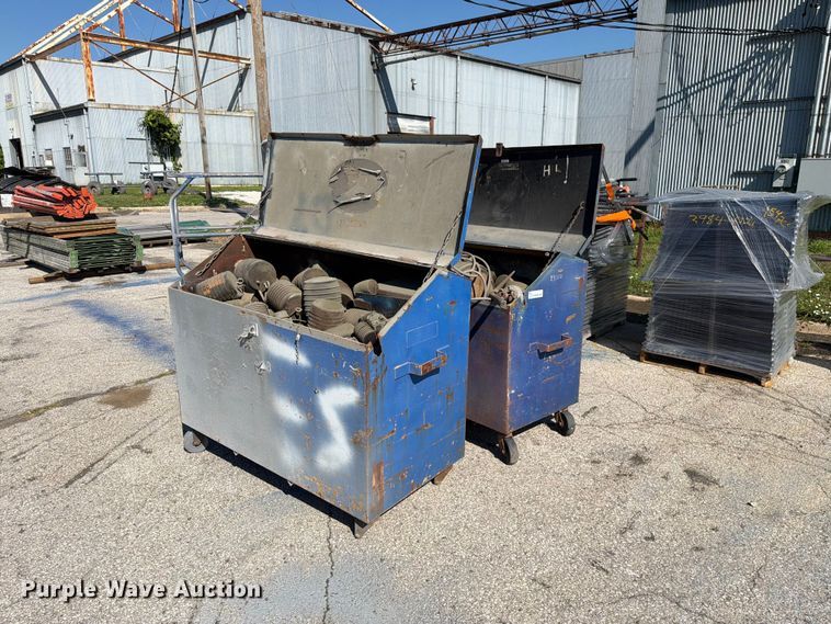 image for item FN5743 (2) metal containers of pipe plus