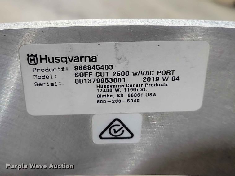 image for item FU0003 2019 Husqvarna Soff-Cut 2500 concrete saw