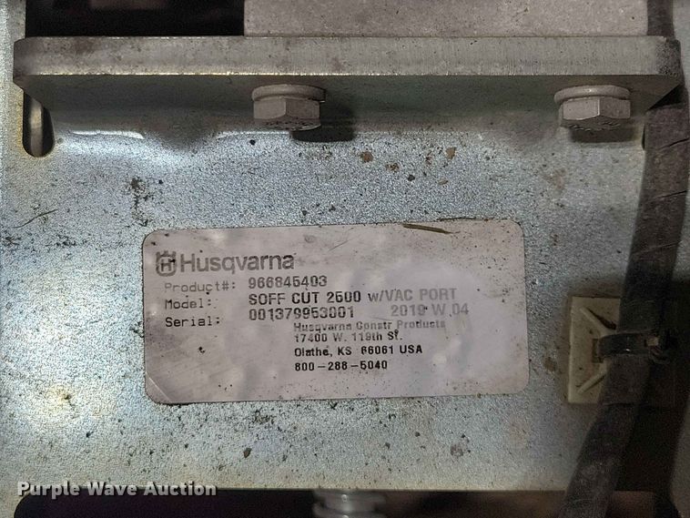 image for item FU0003 2019 Husqvarna Soff-Cut 2500 concrete saw