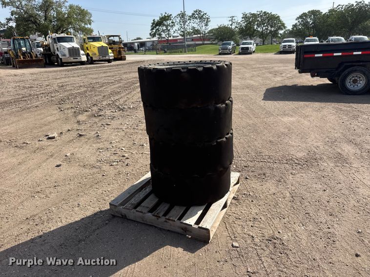 image for item NJ9182 (4) Dobermann skid steer tires and wheels