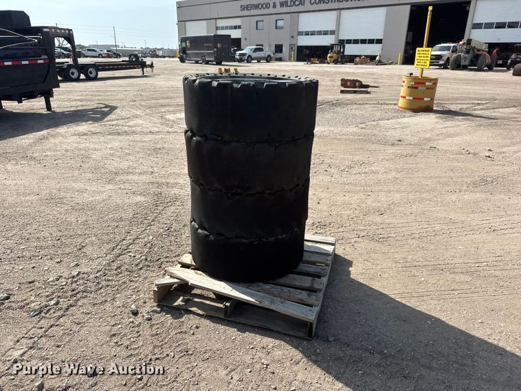 image for item NJ9182 (4) Dobermann skid steer tires and wheels