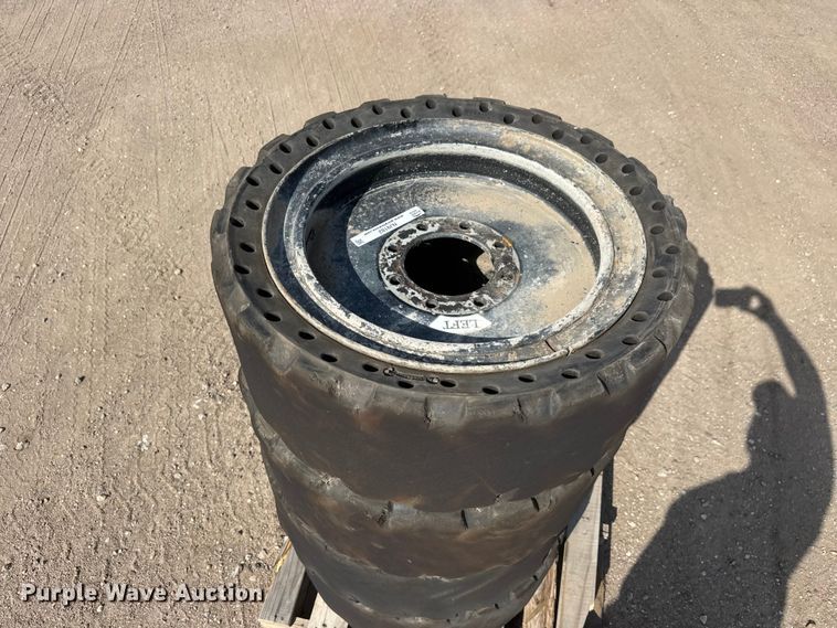 image for item NJ9182 (4) Dobermann skid steer tires and wheels