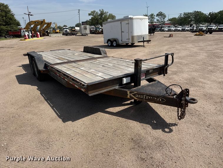 image for item NJ9188 2015 Kauffman tilt deck equipment trailer