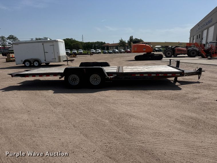 image for item NJ9188 2015 Kauffman tilt deck equipment trailer