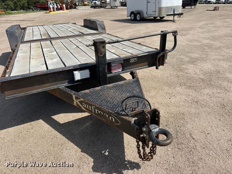 image for item NJ9188 2015 Kauffman tilt deck equipment trailer