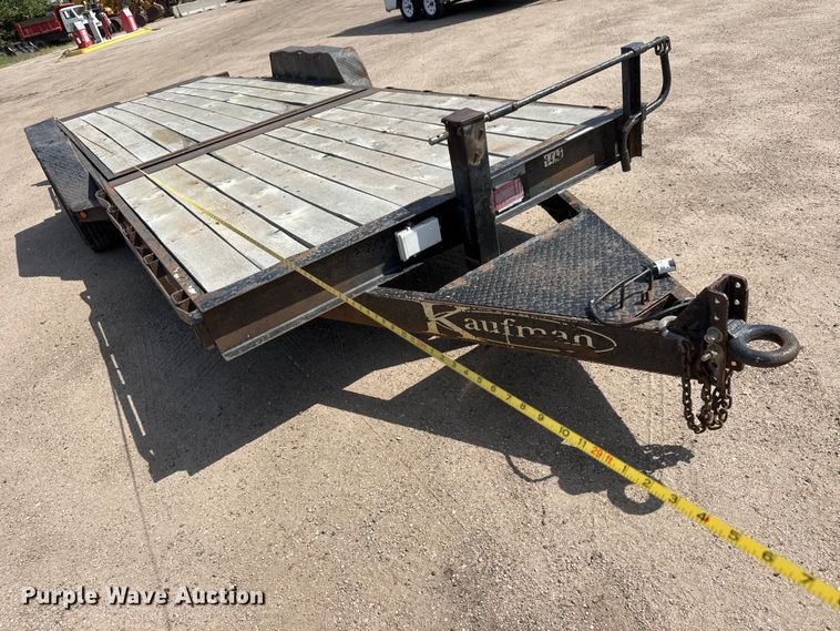 image for item NJ9188 2015 Kauffman tilt deck equipment trailer