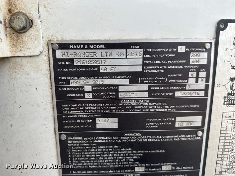 image for item NJ9195 2017 RAM 5500 bucket truck