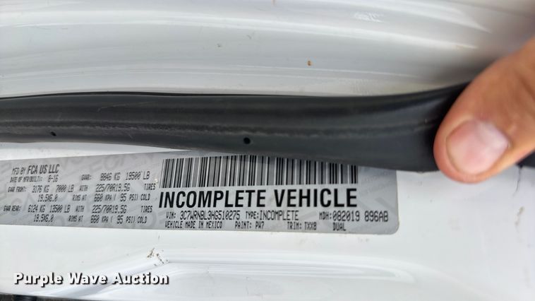image for item NJ9195 2017 RAM 5500 bucket truck