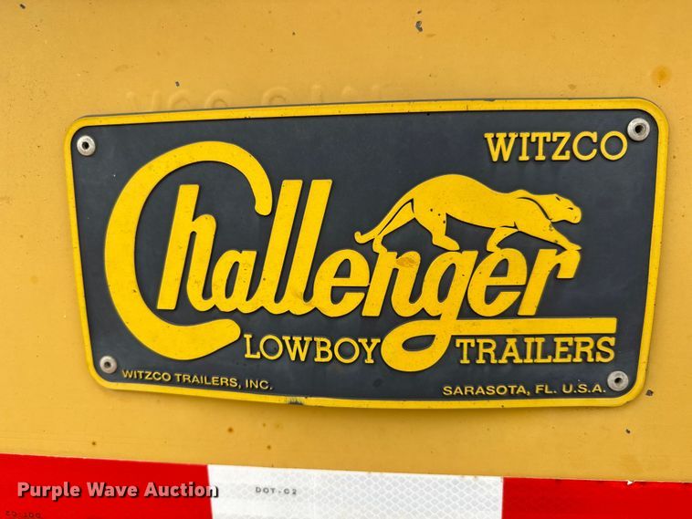 image for item NJ9198 2013 Witzco Challenger RG-35 lowboy equipment trailer