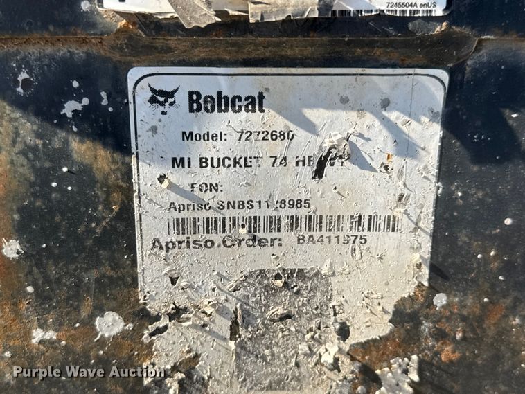 image for item NJ9219 Bobcat 74 Heavy Duty skid steer bucket