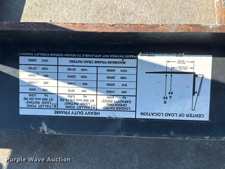 image for item NJ9225 Bobcat Pallet Fork HD skid steer pallet forks
