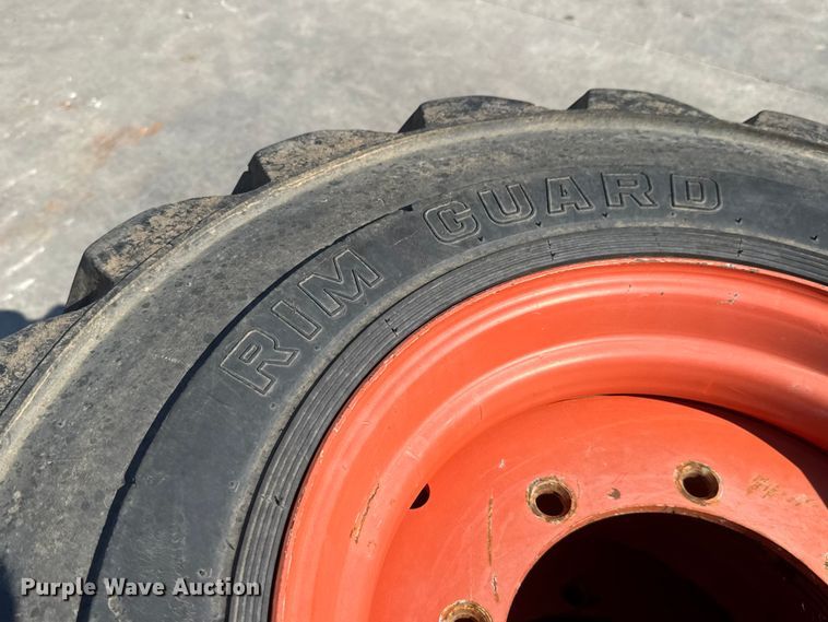 image for item NJ9227 (4) Deestone 14-17.5 skid steer tires and wheels