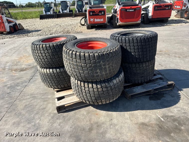 image for item NJ9228 (6) Bobcat 33x15.50-16.5 skid steer tires