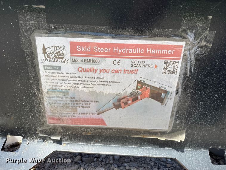 image for item NJ9239 Raytree RMH680 skid steer breaker