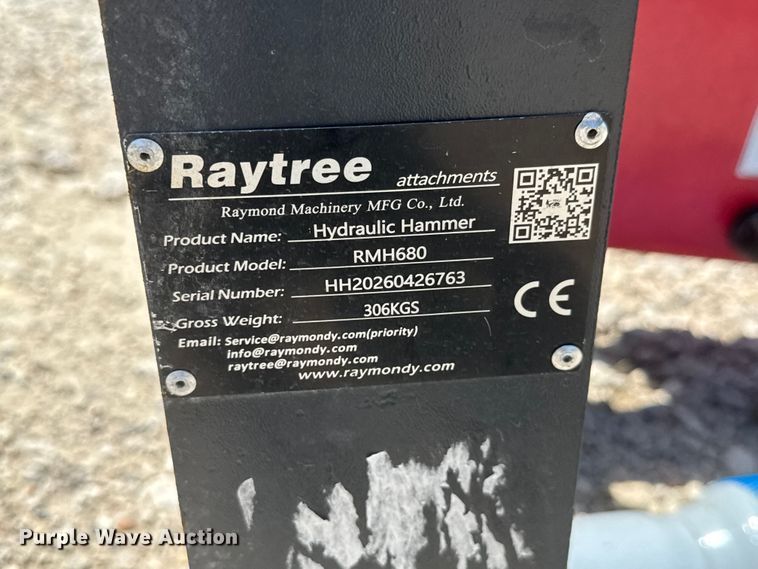 image for item NJ9239 Raytree RMH680 skid steer breaker