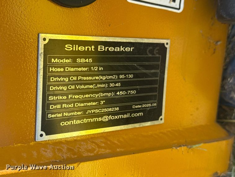 image for item NJ9242 2025 Soosan SB45 Silent Breaker breaker