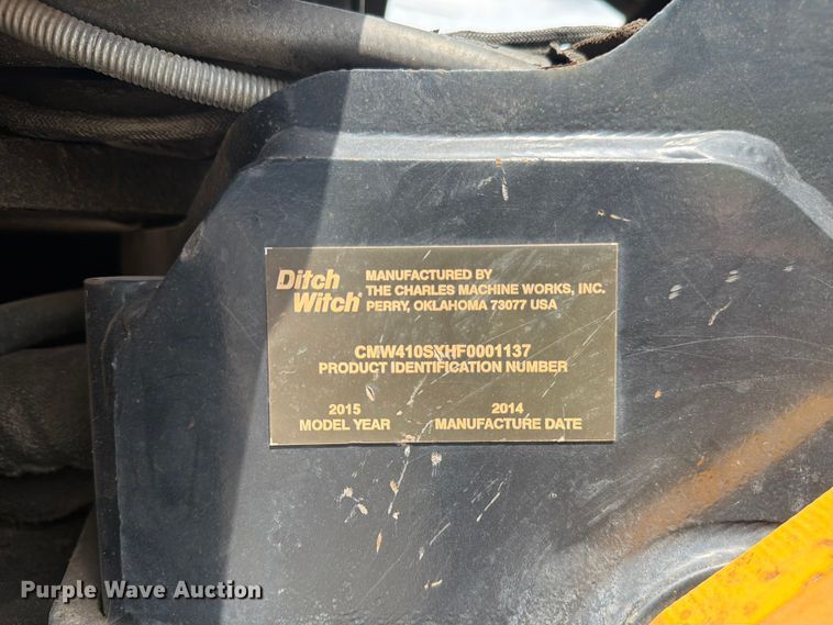 image for item YA2935 2015 Ditch Witch 410SX trencher