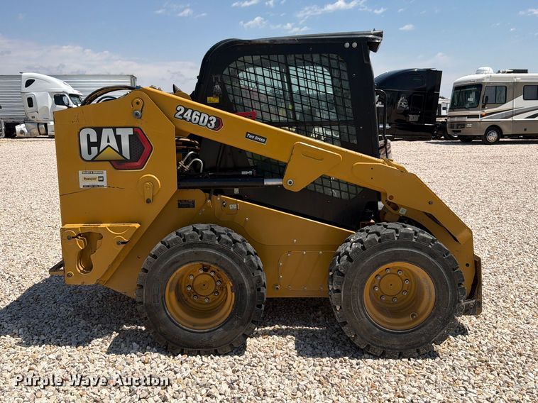 image for item YA3928 2022 Caterpillar 246D3 skid steer loader