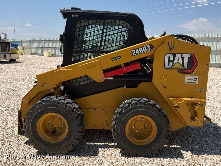 image for item YA3928 2022 Caterpillar 246D3 skid steer loader