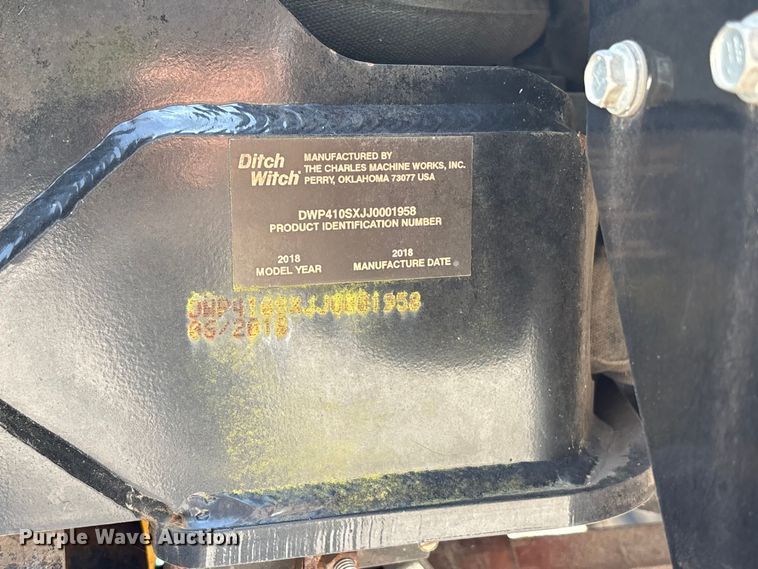 image for item YA3938 2018 Ditch Witch 410SX trencher