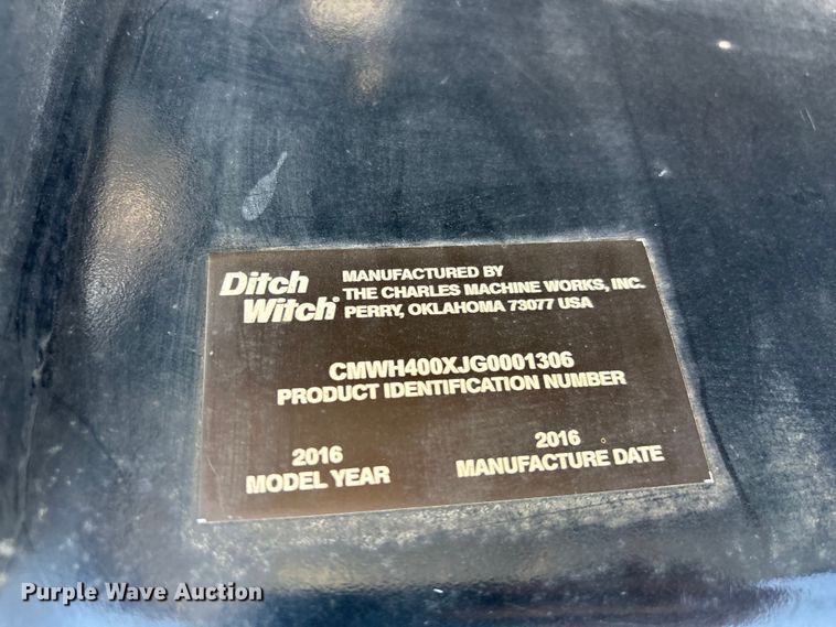 image for item YA3956 2016 Ditch Witch 410SX trencher