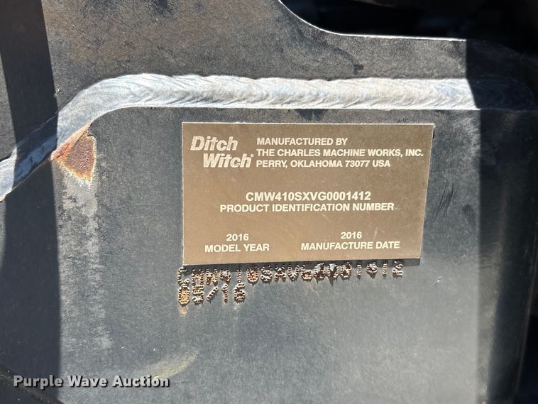 image for item YA3956 2016 Ditch Witch 410SX trencher