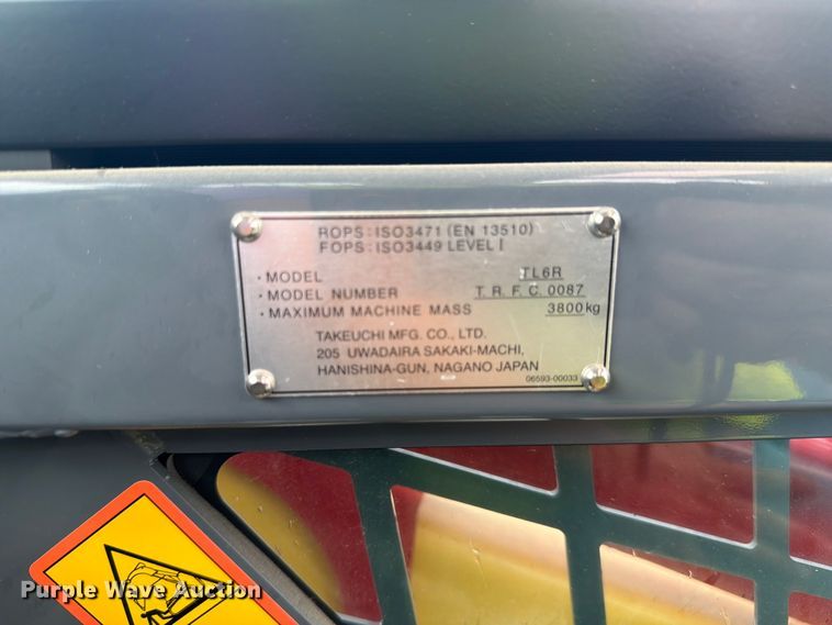 image for item YA4013 2024 Takeuchi TL6R tracked skid steer loader