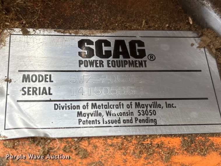 image for item DO5292 Scag SWZ-20CVE Lawn mower