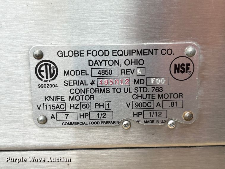 image for item DO5299 Globe 4850 meat slicer