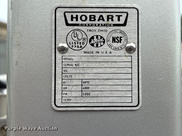 image for item DO5306 Hobart A 200 mixer
