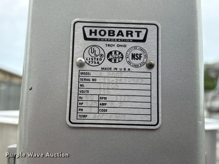 image for item DO5307 Hobart A 200T mixer